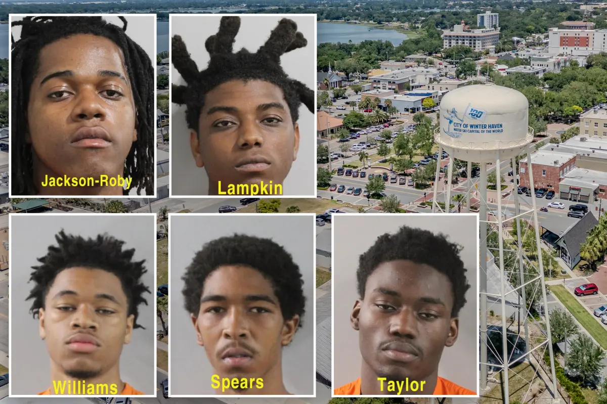 Five men in Florida face charges for allegedly robbing a man at gunpoint over a $30 vape pen.