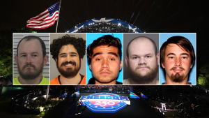 Five mugshots released of men charged in White House conspiracy, one showing a smiling suspect