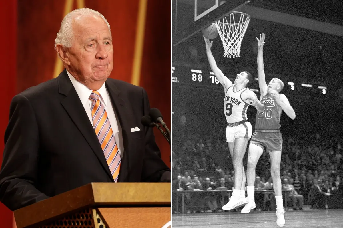 Former Knicks player Richie Guerin, 94, remains calm while watching the NBA Finals.
