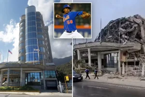 Former Mets pitcher Jenrry Mejia has a close call when an earthquake hits his hotel in Venezuela.