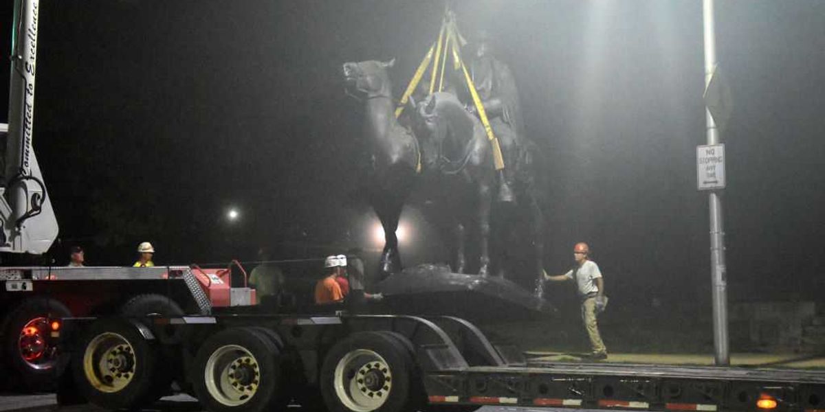 Four Confederate statues return, but their future is uncertain.