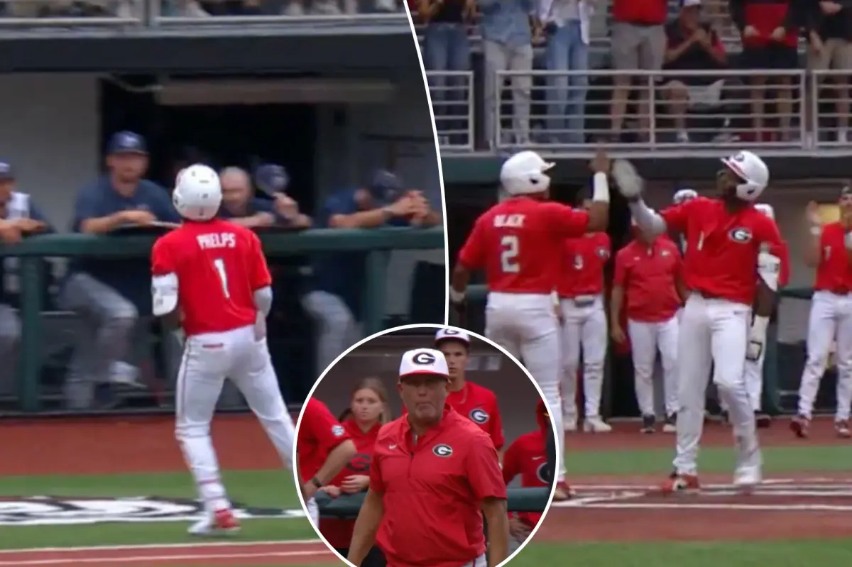Georgia player Tre Phelps tossed out for excessive homer celebration during chaotic Athens Regional event