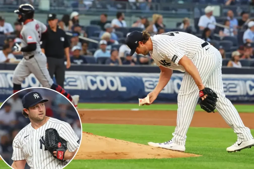 Gerrit Cole faces difficulties for the first time after his return as Yankees lose to Guardians
