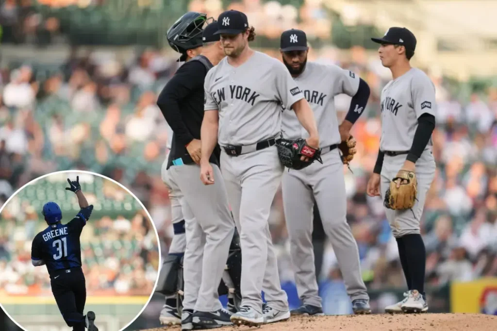 Gerrit Cole struggled in his poorest performance of the season during the Yankees' defeat to the Tigers.