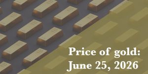 Gold prices as of June 25, 2026