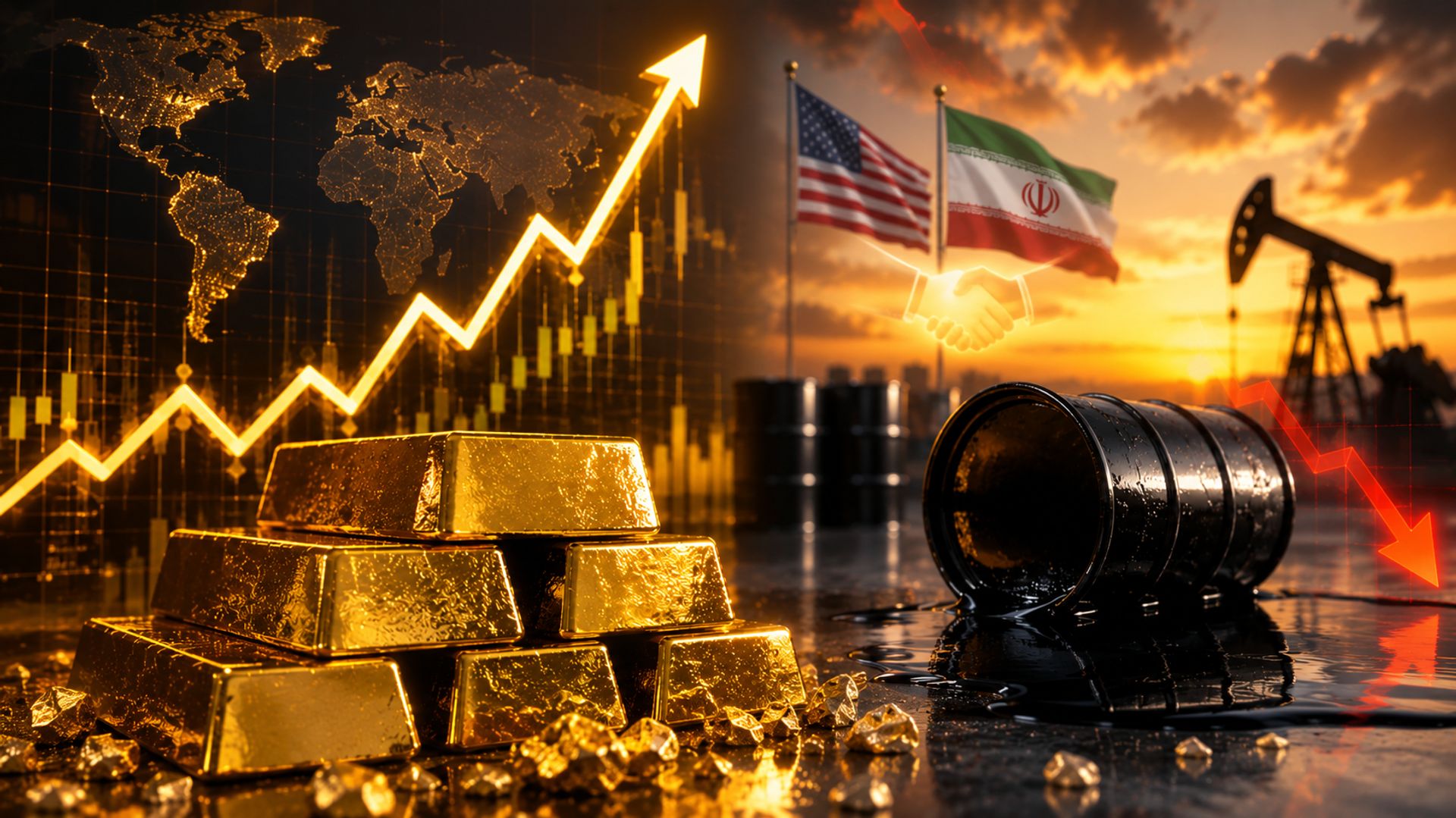 Gold rises past $4,350 as oil prices fall, but experts say the recovery isn't over.