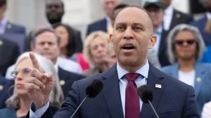 Hakeem Jeffries faces criticism for supporting DSA-endorsed candidates in New York.