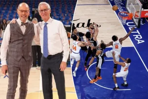 Hear Mike Breen's thrilling commentary on OG Anunoby's memorable tip-in for the Knicks.