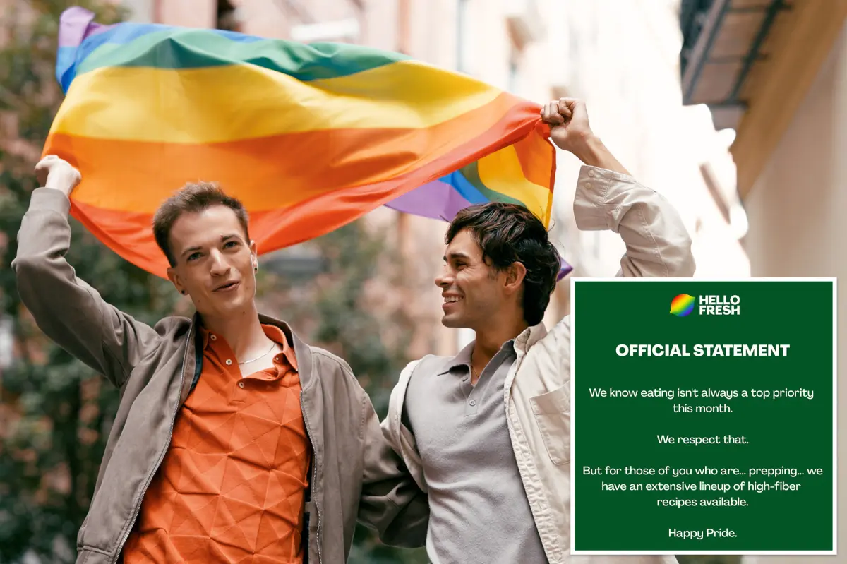 HelloFresh encounters criticism for a suggestive Pride Month post