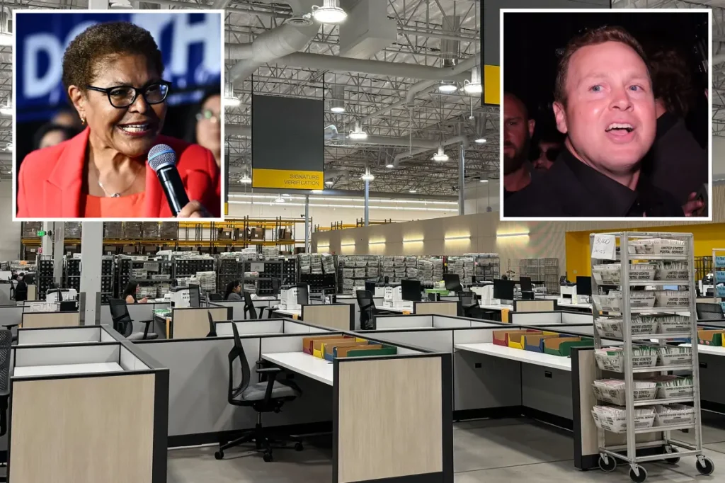 Inside the LA County vote counting center with many vacant desks despite a budget of $336 million