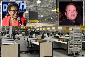Inside the LA County vote counting center with many vacant desks despite a budget of $336 million