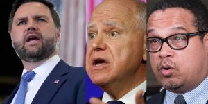 JD Vance urges a criminal probe into Tim Walz and Keith Ellison regarding fraud.