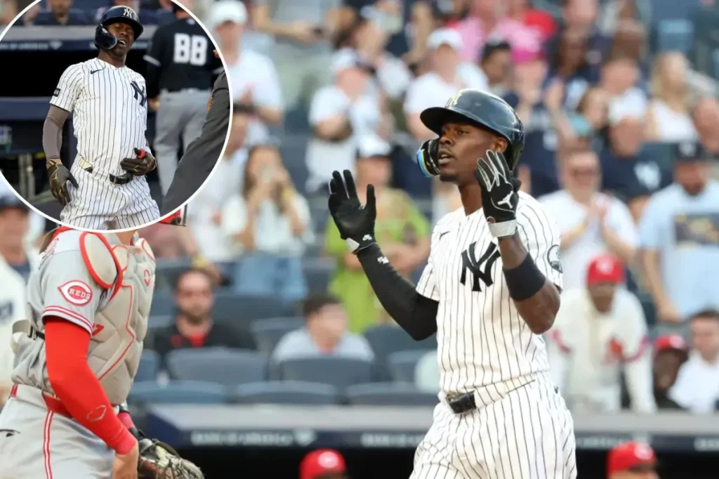 Jazz Chisholm Jr. returns after hard foul ball to hit a home run