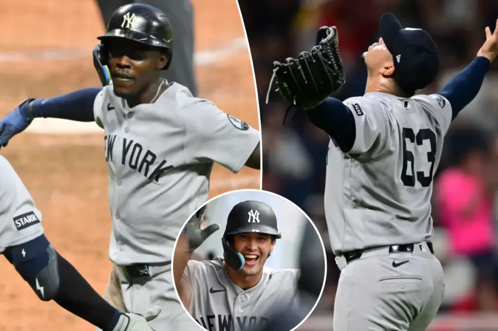 Jazz Chisholm Jr.'s late home run and the bullpen lead the Yankees to victory over the Guardians
