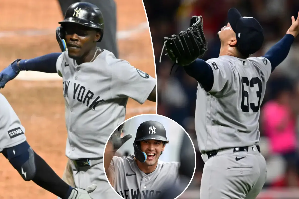 Jazz Chisholm Jr.'s late home run and the bullpen lead the Yankees to victory over the Guardians