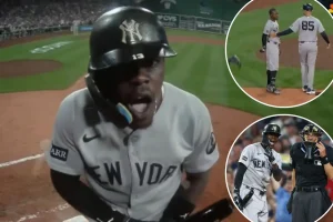 Jazz Chisholm of the Yankees thrown out for throwing his helmet