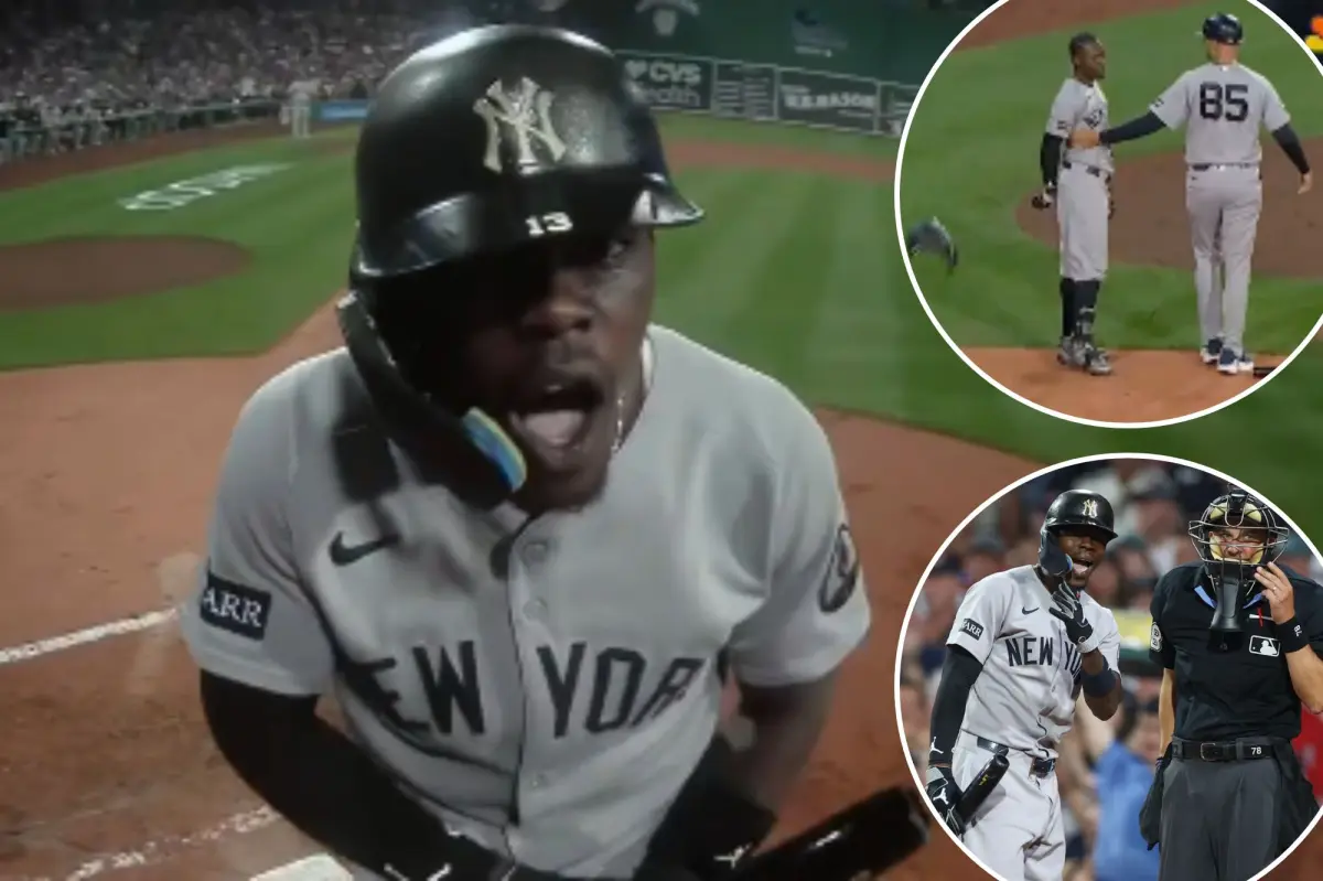 Jazz Chisholm of the Yankees thrown out for throwing his helmet
