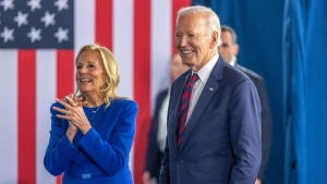 Jill Biden reports that Joe Biden's progress has slowed because of stage 4 prostate cancer.