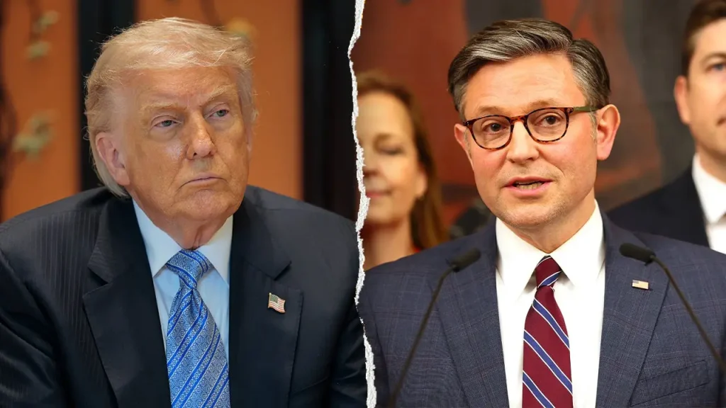 Johnson visits the White House as the House comes to a standstill over Trump's voter ID initiative.