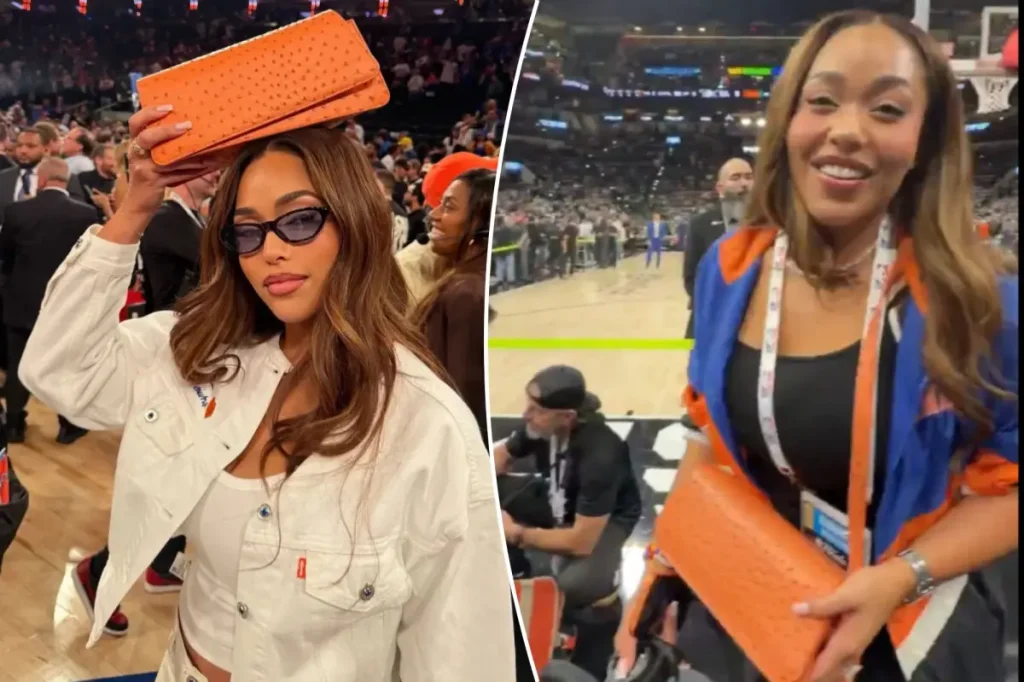 Jordyn Woods delivers the Knicks' unofficial lucky charm for Game 5