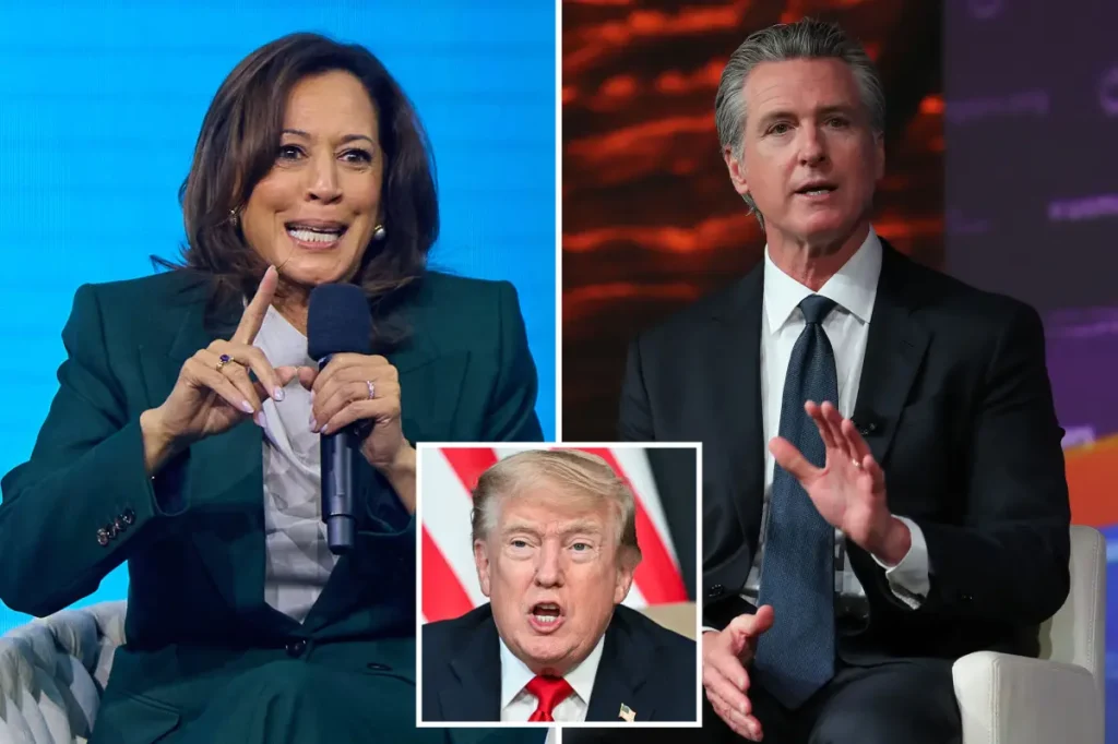 Kamala Harris responds to the DOJ investigation of her 2028 opponent Gavin Newsom