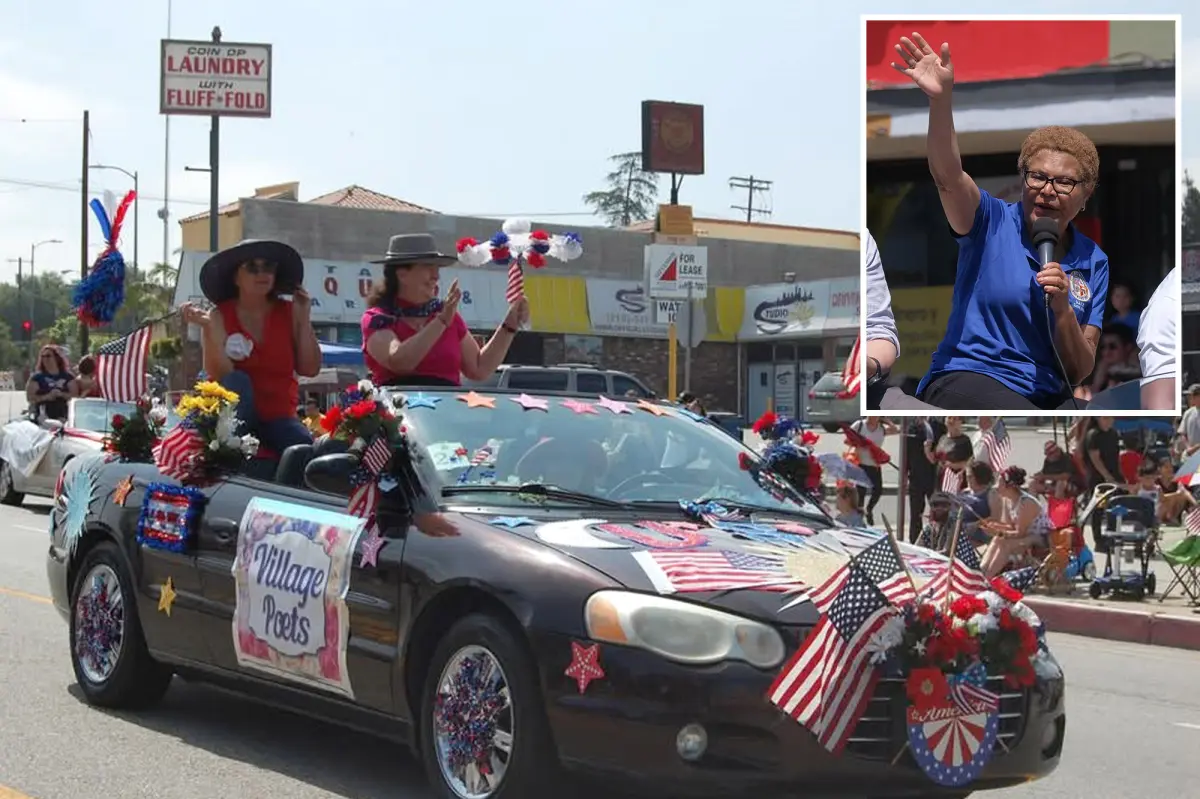 Karen Bass faced criticism after the Fourth of July parade in Sunland-Tujunga was called off in Los Angeles.