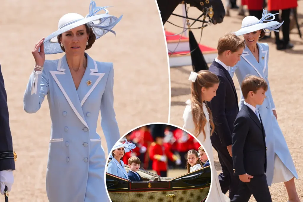 Kate Middleton stuns in powder blue at Trooping the Colour 2026