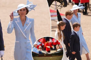 Kate Middleton stuns in powder blue at Trooping the Colour 2026