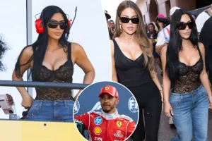 Kim Kardashian backs her boyfriend Lewis Hamilton at the Monaco Grand Prix