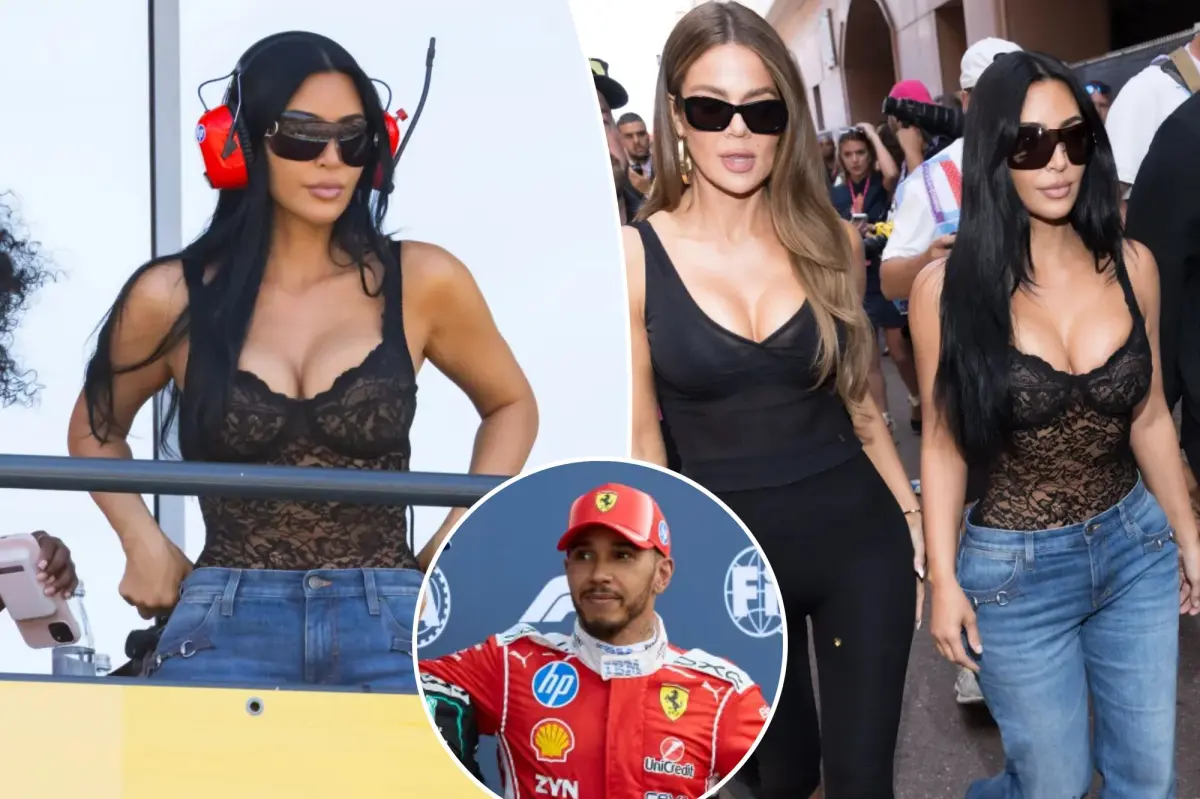 Kim Kardashian backs her boyfriend Lewis Hamilton at the Monaco Grand Prix