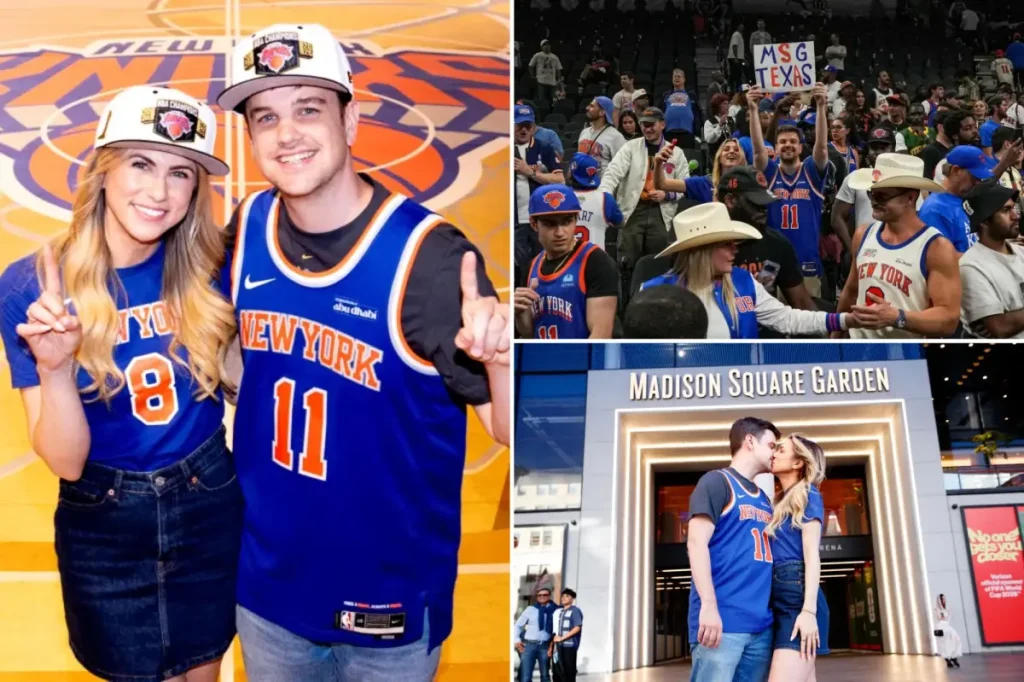 Knicks championship victory concludes a romantic tale for a couple who are fierce competitors in different sports