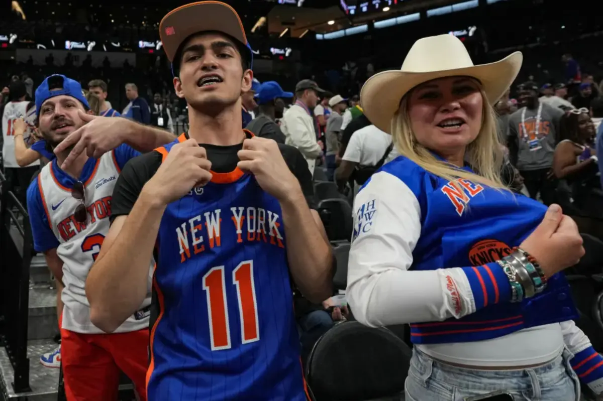Knicks fans rush to secure travel plans to San Antonio for Game 5 after a storm disrupts travel.