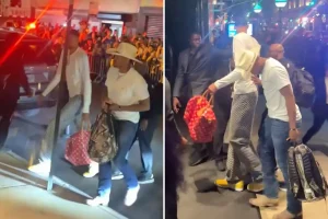 Knicks fans throw something at Victor Wembanyama outside Spurs hotel following intense Game 4.