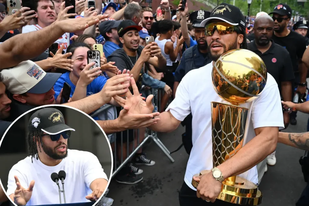 Knicks player Jalen Brunson's response to critics at City Hall