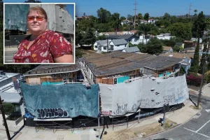 LA's ridiculous housing crisis revealed as three upscale townhouses remain unfinished after a decade