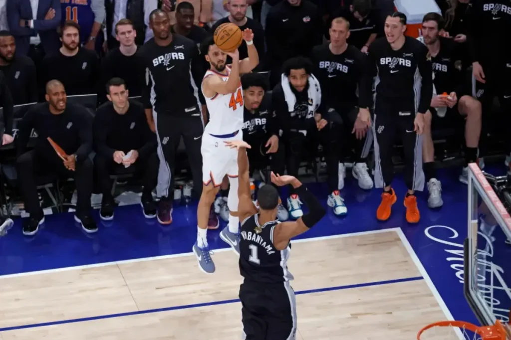 Landry Shamet of the Knicks faced a reality check in NBA Finals Game 3
