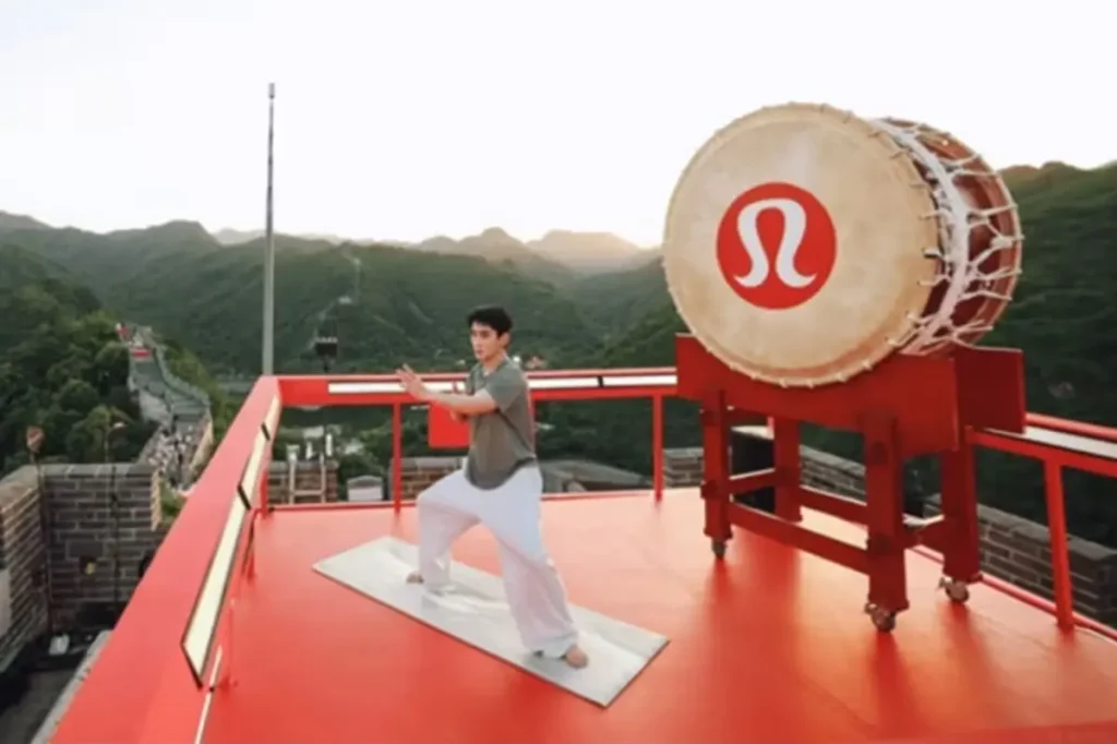 Lululemon expresses regret for featuring Japanese drum at yoga event on the Great Wall of China.