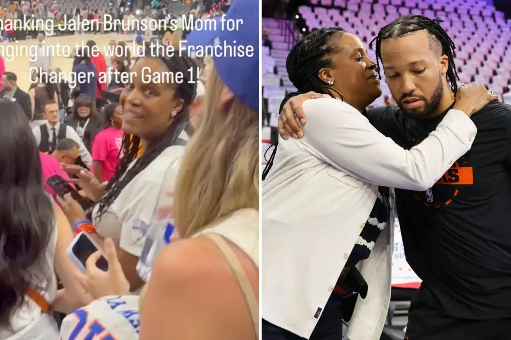 Man gains attention for expressing gratitude to Jalen Brunson's mother during NBA Finals.