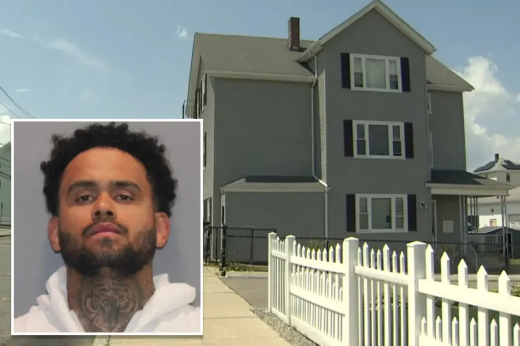 Man with a cobblestone and pitchfork reportedly attacked victims' heads at a home in Massachusetts.