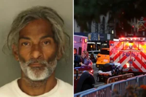 Maniac at Penn Station stabbed victim in the temple.
