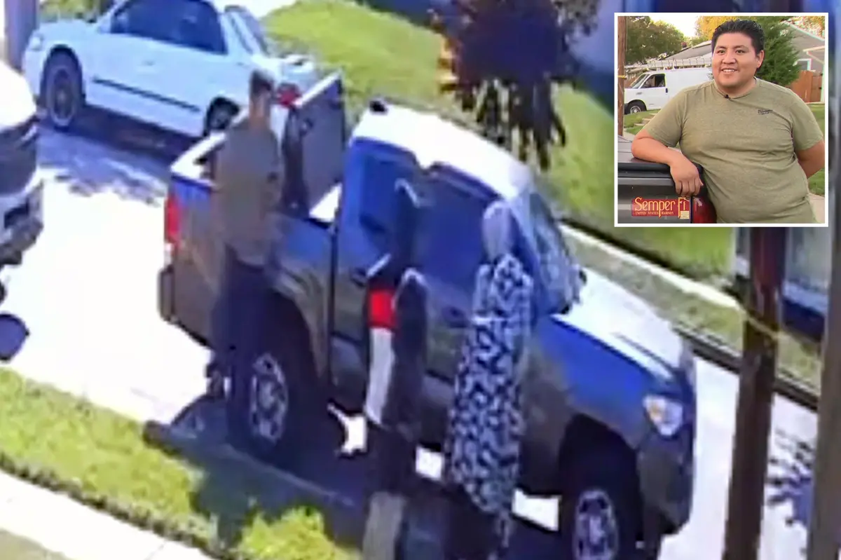 Marine veteran Jheyco Borda defends himself against four masked teenagers attempting to carjack him at gunpoint in daylight in Maryland