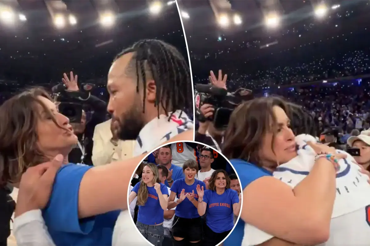 Mariska Hargitay has a heartfelt interaction with Jalen Brunson following the Knicks' victory.