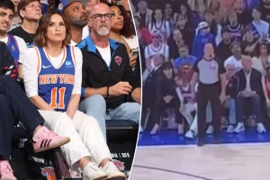 Mariska Hargitay's pricey seat at the Knicks game was obstructed by a referee.