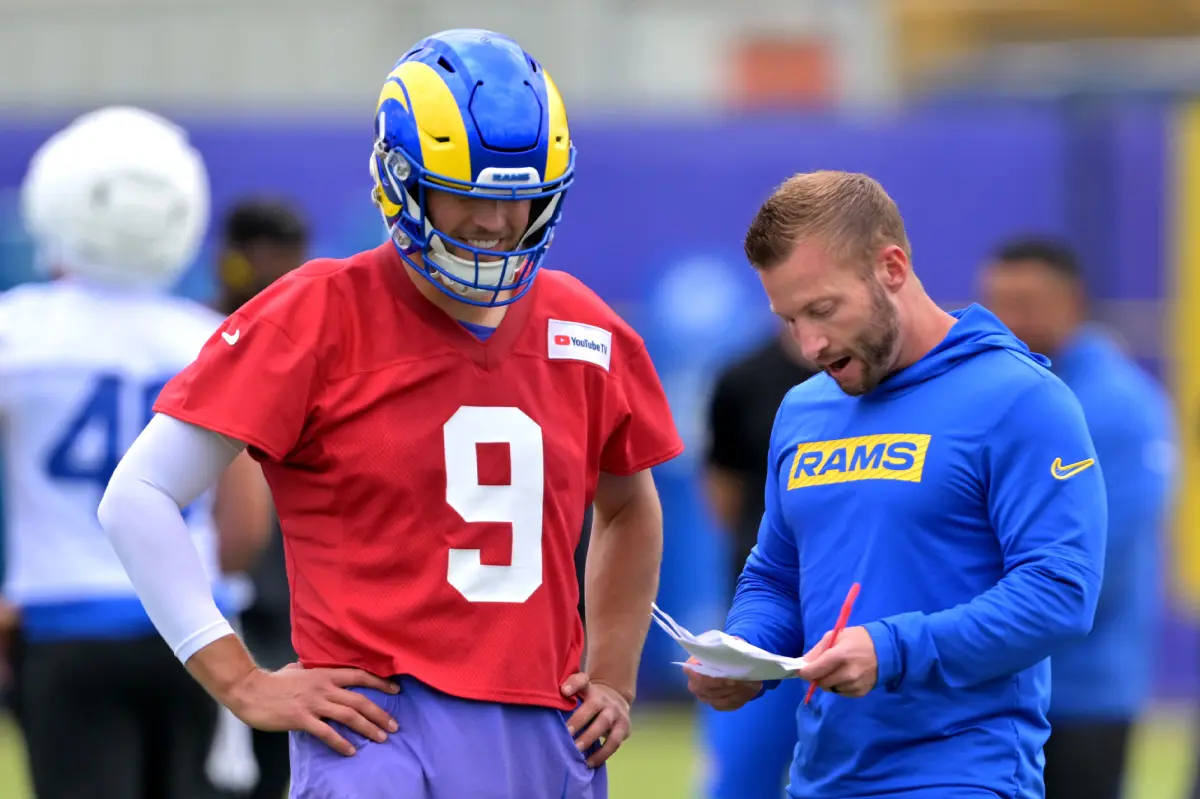 Matthew Stafford's back issue directs attention to the competition for the Rams' backup quarterback.