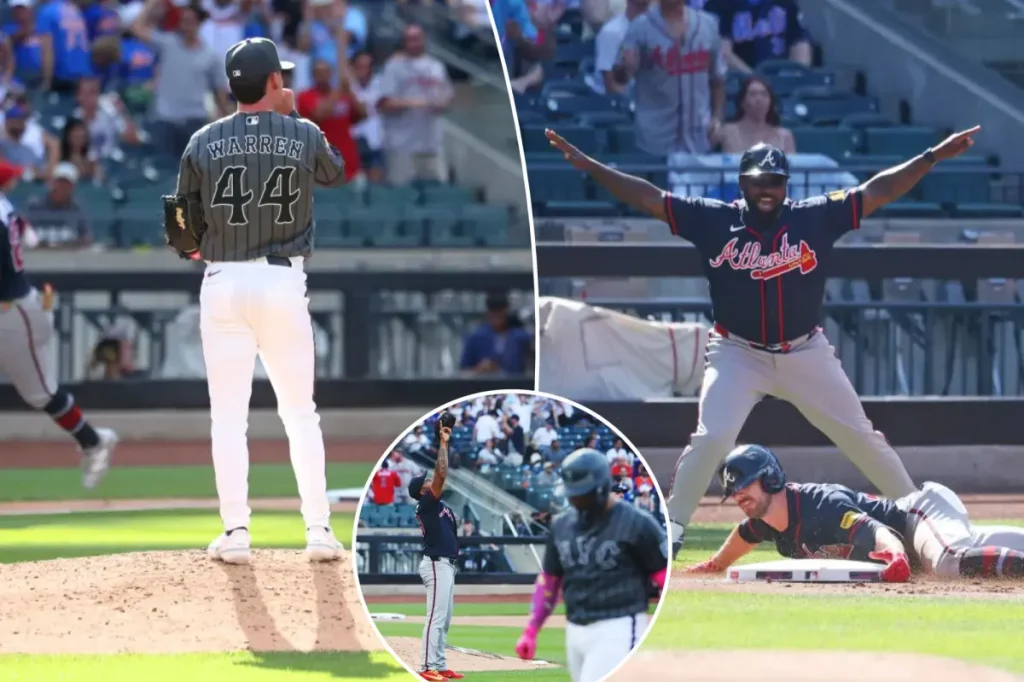 Mets squander strong performance by Sean Manaea as bats fall quiet in defeat to Braves
