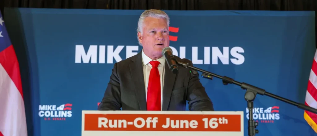 Mike Collins, supported by Trump, wins against Dooley and moves on to challenge Jon Ossoff.