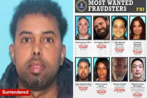 Minnesota resident Said Abdullahi Ereg becomes the first person arrested by the FBI from the Department of Justice's 'Most Wanted Fraudsters' list.