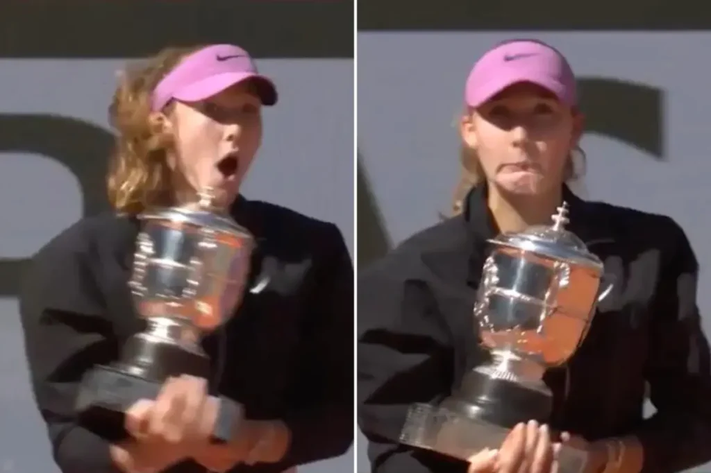 Mirra Andreeva felt embarrassed by the mistake with the French Open trophy.