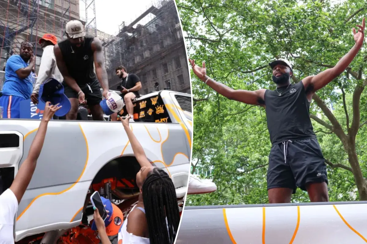 Mitchell Robinson's touching act with the community the night before the Knicks' championship parade