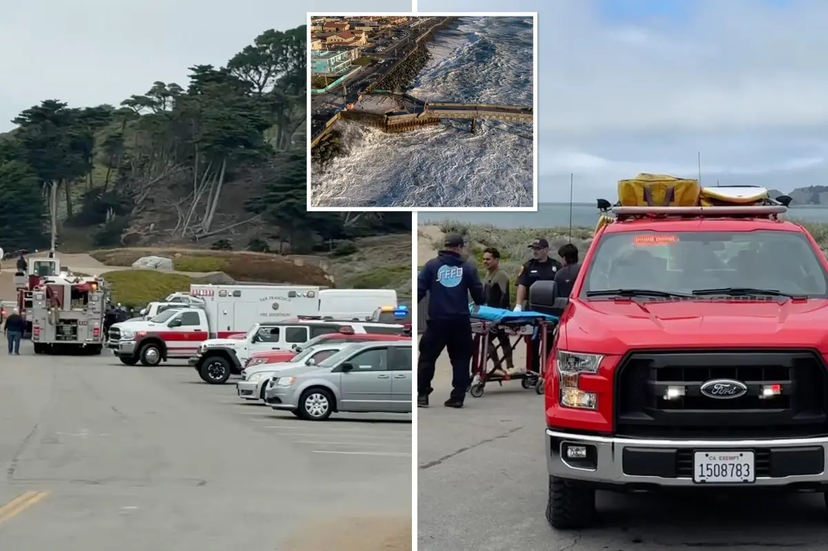 Mother and child in critical condition after being pulled into the ocean by a sudden wave in recent beach incident
